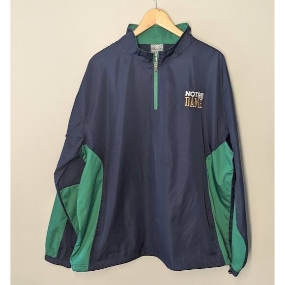 Knights Apparel 1/4 Zip Pullover Windbreaker Rain Jacket Notre Dame Size XL - Picture 1 of 5